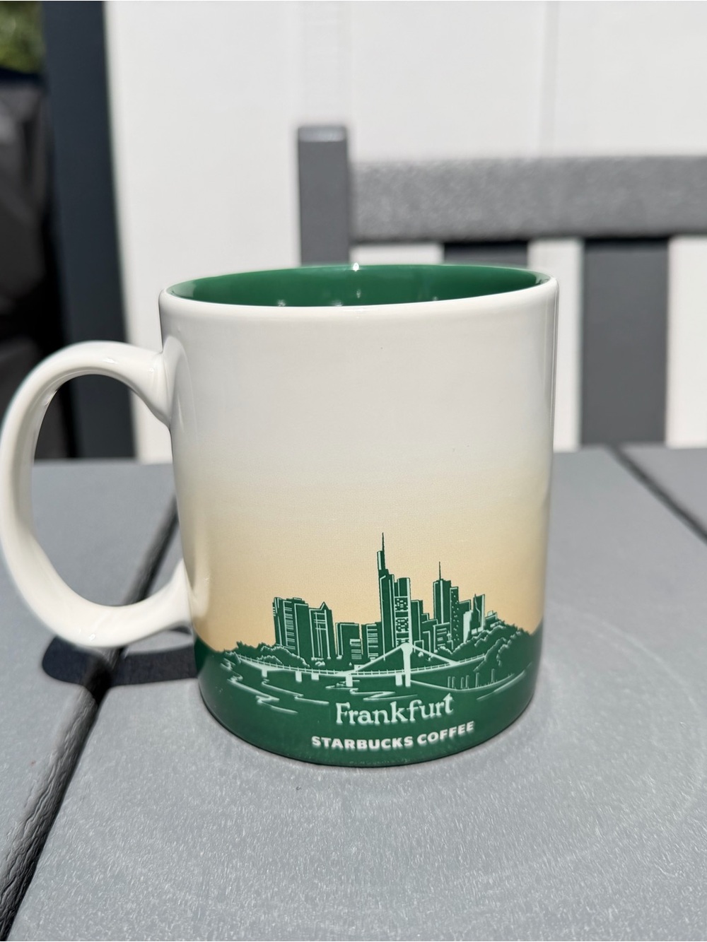 Starbucks Frankfurt Germany City Mug 16 oz - White, Beige & Green - Picture 3 of 5